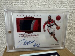 2015-16 Panini flawless John wall auto patch 12/15 NBAカード　直筆サインカード 