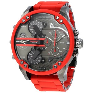 [1 year guarantee ]{ new goods unused }DIESEL DZ7370 diesel analogue display chronograph 4 time men's wristwatch 
