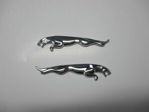 アメリカディーラー販売品 JAGUAR/ジャガー クロームエンブレム ２枚セット 80mm (小)