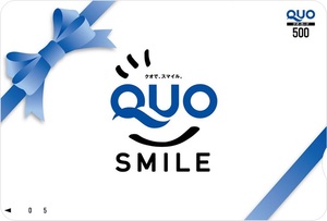 クオカード　５００円分　ＳＭＩＬＥ柄　ＱＵＯカード