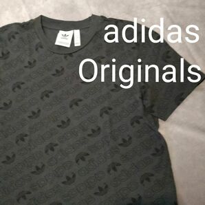 adidas Originals Tシャツ 半袖 総柄 トレフォイル