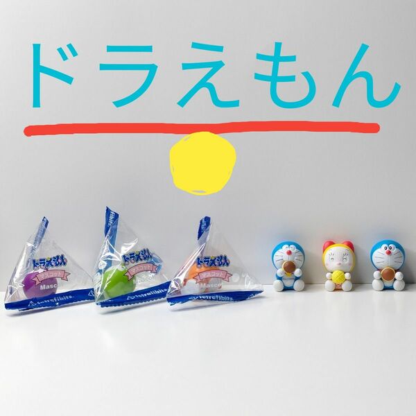 計6体 希少 50th記念 ドラえもん カラフル3体と ドラえもん ドラミちゃん どら焼き3体　フィギュア 