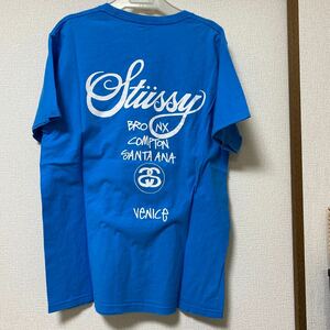 ★Stussy★ワールドツアーTシャツ★Brooklyn（レア／ブルックリン／ステューシー／WORLD TOUR TEE／青）