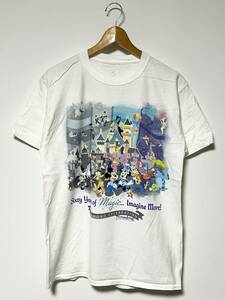 美品★アメリカ Disneyland/ディズニーランド ダイヤモンドセレブレーション 60周年記念 ミッキー ミニー Tシャツ M