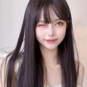 ウィッグ 黒髪 ロング ストレート ブラック 韓国 フルウィッグ アイロン　コテ　大人気ウィッグ　女装　コスプレ　医療用ウィッグ