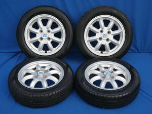 Daihatsu Mira Gino MiniLight Genuine TiresWheels 14 Inch 4.5J +45 PCD100 4穴 155/65R14 軽 流用 4本 個person宅発送可能