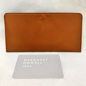 W136 未使用 マーガレットハウエルアイデア MARGARET HOWELL idea 長財布 財布 薄型 レディース ブラウン系