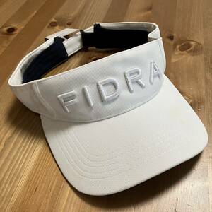 【汚れ有】FD1 未使用 フィドラ FIDRA サンバイザー ゴルフキャップ ゴルフウェア メンズ レディース ホワイト FD5PVD02