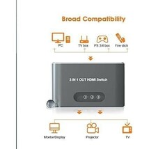 HDMIスイッチ3入力1出力, IRリモコン付き_画像4