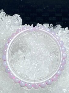 即決 0203f019 天然美品 ★【45Aラベンダーヒスイ翡翠】★ブレス 6.3mm（新品）