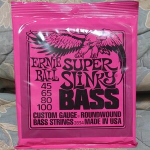 2834 アーニーボール ERNIE BALL ベース 弦 未開封 SUPER SLINKY BASS 　45/65/80/100