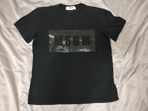 MSGM ロゴTシャツ 黒　レディースL