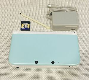  Nintendo 3DSLL mint white body operation goods free shipping accessory attaching Nintendo nintendo 