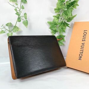 1円 LOUIS VUITTON ルイヴィトン セカンドバッグ エピ ポシェットオム シリアルSR0938