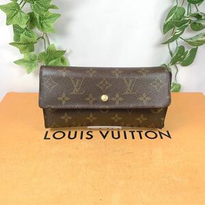 1円 LOUIS VUITTON ルイヴィトン モノグラム インターナショナル M61217 長財布 シリアルナンバー TH1001 