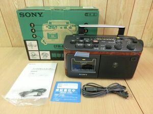  unused *SONY Sony radio-cassette radio cassette recorder wood grain tape /AM/FM/TV accessory / original box attaching CFM-A50*