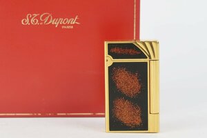 【S.T.Dupont】デュポン 高級ガスライター Dライン 着火未確認 喫煙具 ジャンク ゴールド【QQ81】