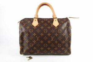 【超美品】LOUIS VUITTON ヴィトン スピーディ30 モノグラム ハンドバッグ ミニボストン ブランド鞄【ON7】