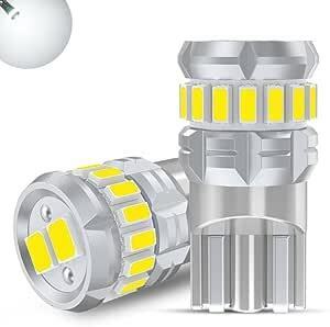 ゴシミ12V-24V車用 T10 LED ホワイト 爆光 キャンセラー内蔵 ポジションランプ /ナンバー灯 /ルームランプ 高輝度