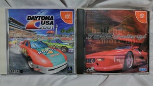  re-exhibition Dreamcast game soft Daytona USA 2001 Ferrari F355 Challenge 2 pcs set breaking the seal settled present condition exhibition free shipping 