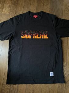 19aw Supreme Frame Logo Tshirt BLACK Lシュプリーム 刺繍Tシャツ 