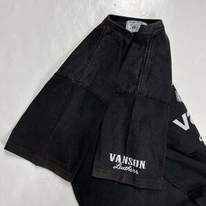 Vanson Leathers バンソン レザーズ 半袖Tシャツ ロゴプリント ブラック XLの画像5