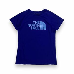 THE NORTH FACE ザ・ノースフェイス ロゴプリント 半袖 Tシャツ 吸水速乾 ブルー 水玉 レディース M アウトドア