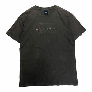 【USA製】only ny オンリーニューヨーク 半袖Tシャツ プリントT クルーネック カットソー ブラック M