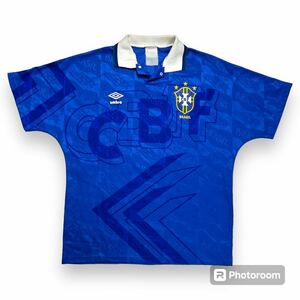 UMBRO アンブロ ブラジル代表 半袖 レプリカ 襟付きサッカーユニフォーム ブルー