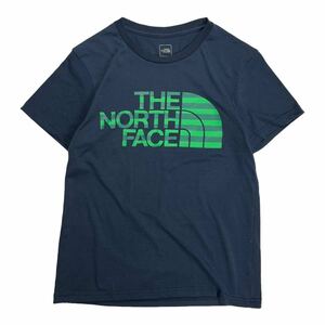 THE NORTH FACE ザ・ノースフェイス 半袖Tシャツ プリントTシャツ ロゴプリント ネイビー/グリーン メンズS