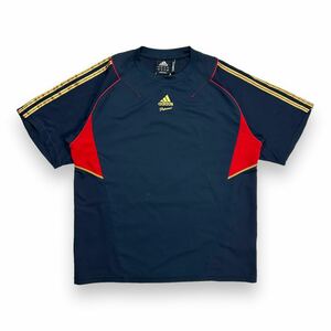 adidas professional アディダスプロフェショナル 半袖Tシャツ カットソー スポーツウェア トレーニングウェア ネイビー×ゴールド M 速乾