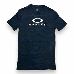 OAKLEY オークリー 半袖Tシャツ カットソー スポーツウェア トレーニングウェア ネイビー M カモフラ 迷彩 速乾