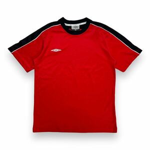 UMBRO アンブロ 半袖Tシャツ カットソー スポーツウェア トレーニングウェア レッド×ブラック 160 キッズ 速乾