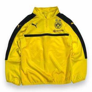 PUMA Puma Dortmund soccer wear long sleeve soccer wear Kids soccer wear evo nik yellow 140