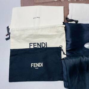 CELINE FENDI LOEWE セリーヌ フェンディ ロエベ 保存袋 まとめ ダストバック バック用 小物用 大・中・小サイズ 山 24枚 の画像3