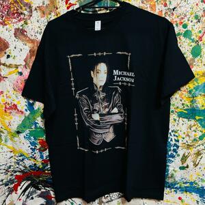 マイケルジャクソン リプリント Tシャツ 半袖 メンズ 新品 個性的 黒 ティーシャツ XL ２XL 夏 猫 お洒落 ブラック MichaelJackson
