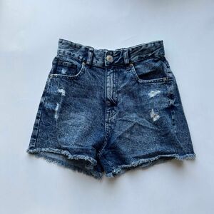 デニムショートパンツ ダメージ ショートパンツ レディース しまむら 美品【M】