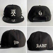 ◆新品未使用/即完売◆ SAINT MICHAEL × NEWERA24SS セントマイケル RC950 STM LOGO CAP ニューエラ キャップ ブラック黒 メンズ 正規_画像3