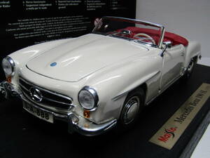 Mercedes Benz 1/18 メルセデスベンツ 290SL 白 オープントップ 丸目 1970 ビンテージ Daimler-Benzドイツ 独車 未展示品 190 300 500 SLR