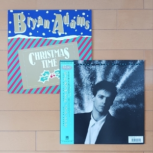 12インチシングル2枚セット/ ブライアン・アダムス☆BRYAN ADAMS「クリスマス・タイム (US盤)」「ヒート・オブ・ザ・ナイト (ライナー付)」