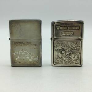 G88◇【2点セット】zippo FORMULA ONE world champion/W HAND A DREAM 鳥 孔雀 朱雀 ※1点ローラー空回り 喫煙グッズ 喫煙具 現状品 ◇