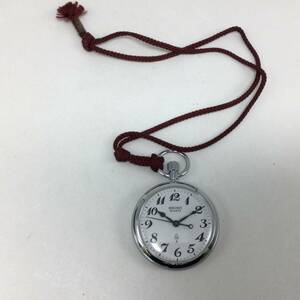 S24![QZ/ immovable goods ]SEIKO Seiko pocket watch 7550-001B quartz [ on . Shinkansen opening memory ][ Showa era 57 year 11 month 15 day ]* reverse side cover stamp equipped present condition goods!