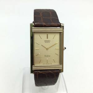 G37![QZ/ immovable ]SEIKO Seiko DOLCE Dolce 1220-5120 wristwatch quartz 2 hands after market belt present condition goods!