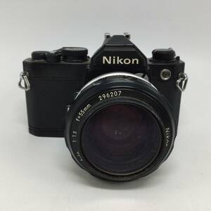 O82![ operation / precision not yet verification ]NIKON Nikon FM film camera NIKKOR-S*C AUTO 1:1.2 f=55mm lens present condition goods junk!