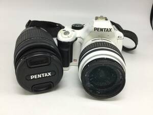 S4♪【通電のみ確認/レンズセット】PENTAX ペンタックス K-x ホワイト デジタル一眼レフカメラ 現状品 ジャンク品 ♪