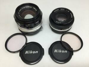 S33![ operation / precision not yet verification ] lens 2 point set Nikon Nikon NIKKOR-S*C Auto 1:1.4 f=50mm NIKKOR 50mm 1:1.8 present condition goods junk!