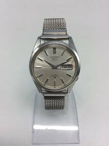 F33♪【AT/稼働】SEIKO セイコー 5 DX 6106-8000 3針 デイデイト シルバーカラー 25石 自動巻き 防水 腕時計 現状品 ♪