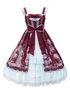  Lolita One-piece jumper skirt roli.ta floral print elegant 