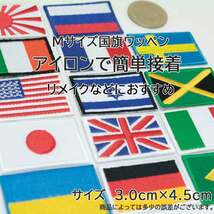 ★新品 ワッペン アメリカ 国旗 星条旗 USA 合衆国旗 Flag Mサイズ アイロン 簡単貼り付け アップリケ 刺繍_画像3