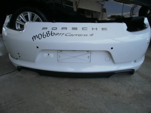 Porsche ポルシェ 911 991 Carrera カレラ 4 純正 リアバンパー リア バンパー 白系 ディフューザー等付き 99250541110 m0686